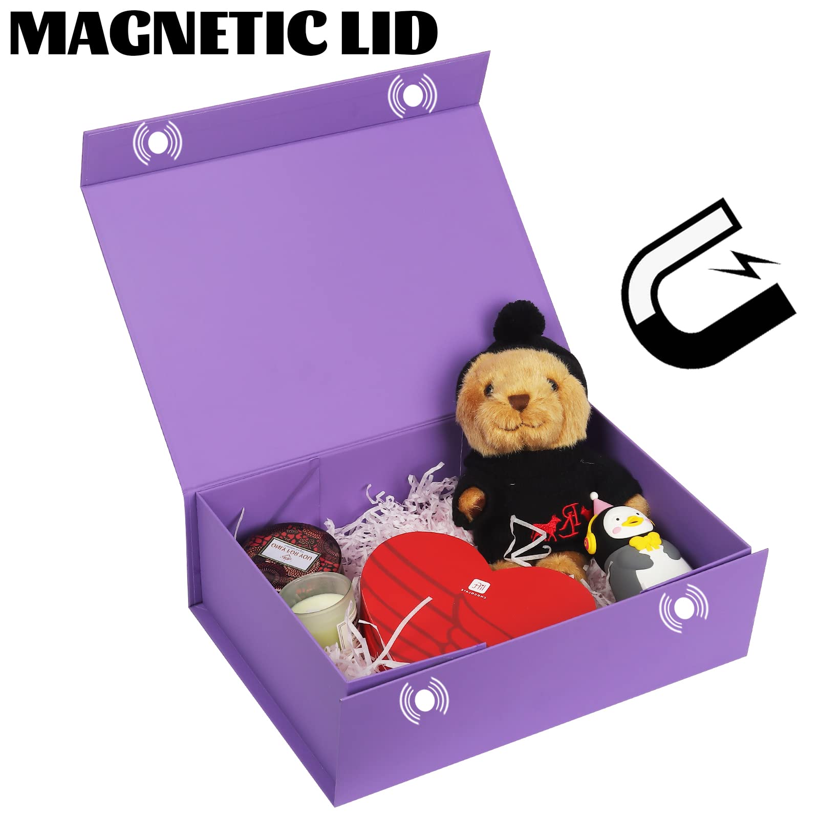 Amazon.com: CHARMGIFTBOX Gift Boxes with Lids, 7.4x7.0x3.2 Inch