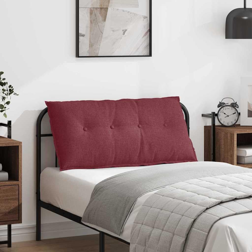 Cojín para el respaldo, color rojo vino, 100 x 19 x 50 cm, con funda de tela suave, diseño moderno, cremallera extraíble, lavable, cojín de sofá para salón, dormitorio, oficina
