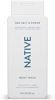 Body Wash Contains Naturally Derived Ingredients | For Women & Men, Sulfate, Paraben, & Dye Free Leaving Skin Soft and Hydrating | Sea Salt & Cedar 18 oz