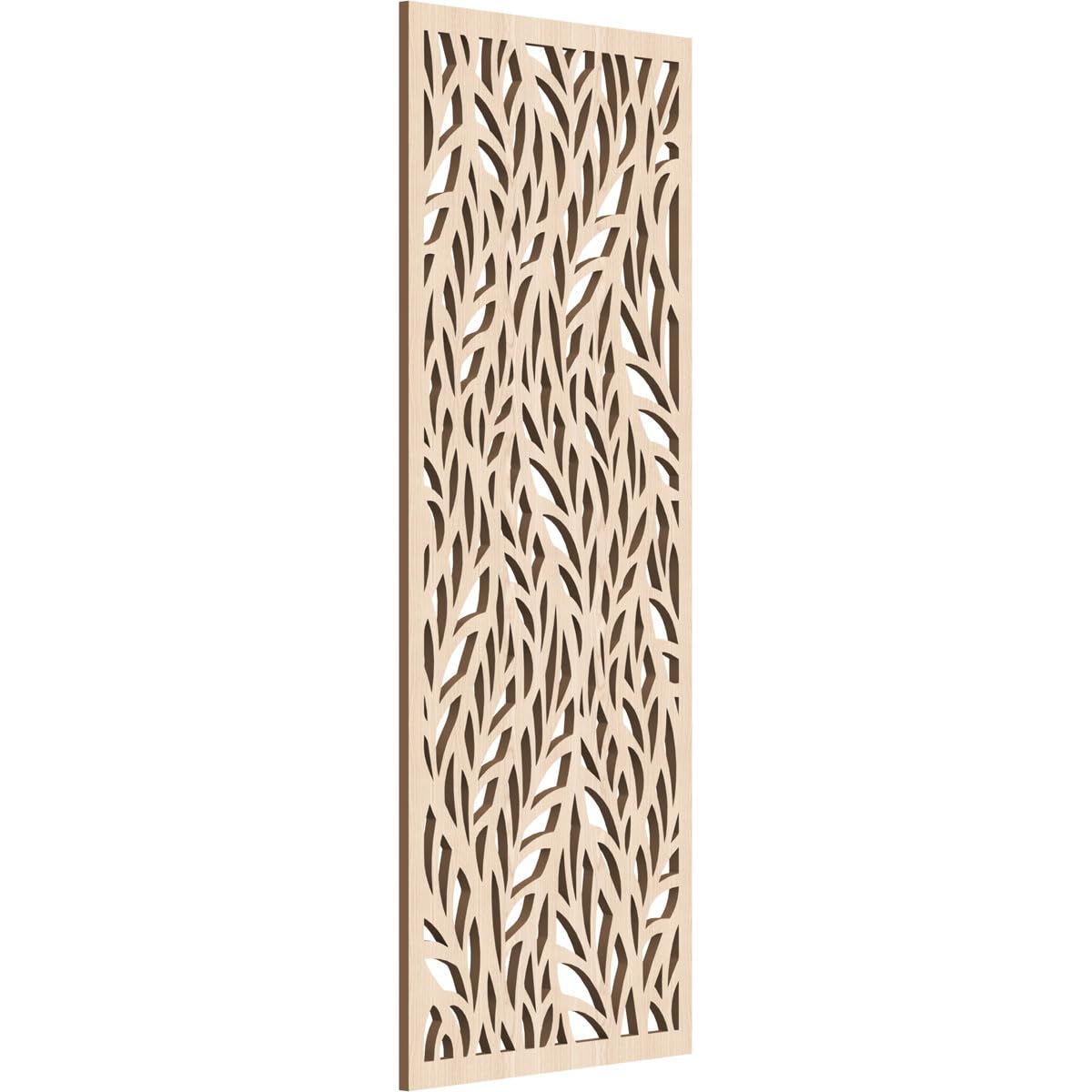 Ortonville Decorative Pierced Fretwork Wood Wall Panels, 15 3/8"W x 39 3/8"H x 3/8"T, Red Oak