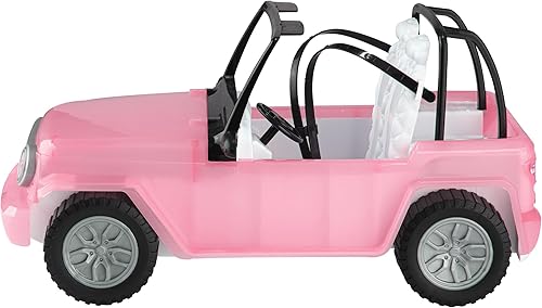 Miniatura 8 de Auto de juguete de moda para muñecas, vehículo de muñeca todoterreno que cambia de color bajo la luz solar, auto convertible de 2 asientos con