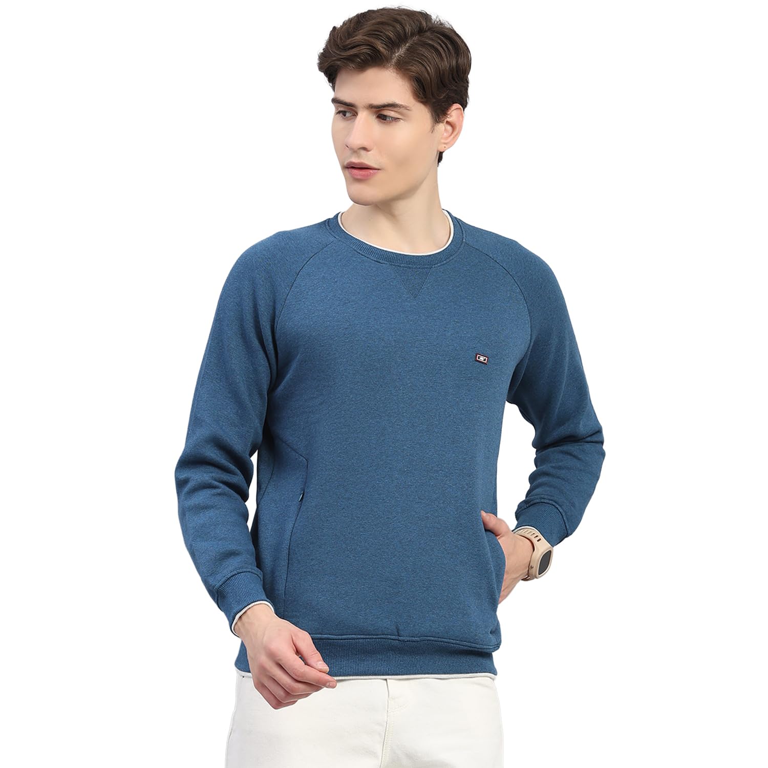 monte carlo Men's Regular Fit Solid Round Neck Full Sleeve Sweatshirt| Stylish Sweatshirt for Men | Soft Comfortable Casual Winter Wear for Men's (Pack of 1)-picture-40