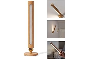 TUNJINSHOU 360° Rotatable Wooden LED Wall Light