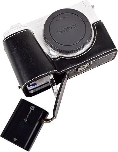 Miniatura 4 de Rieibi ZV-E1 - Funda de piel sintética para cámara compatible con Sony ZV-E1, ZVE1, color negro