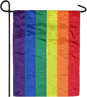 EMBROIDERED RAINBOW GAY PRIDE GARDEN BANNER/FLAG 12