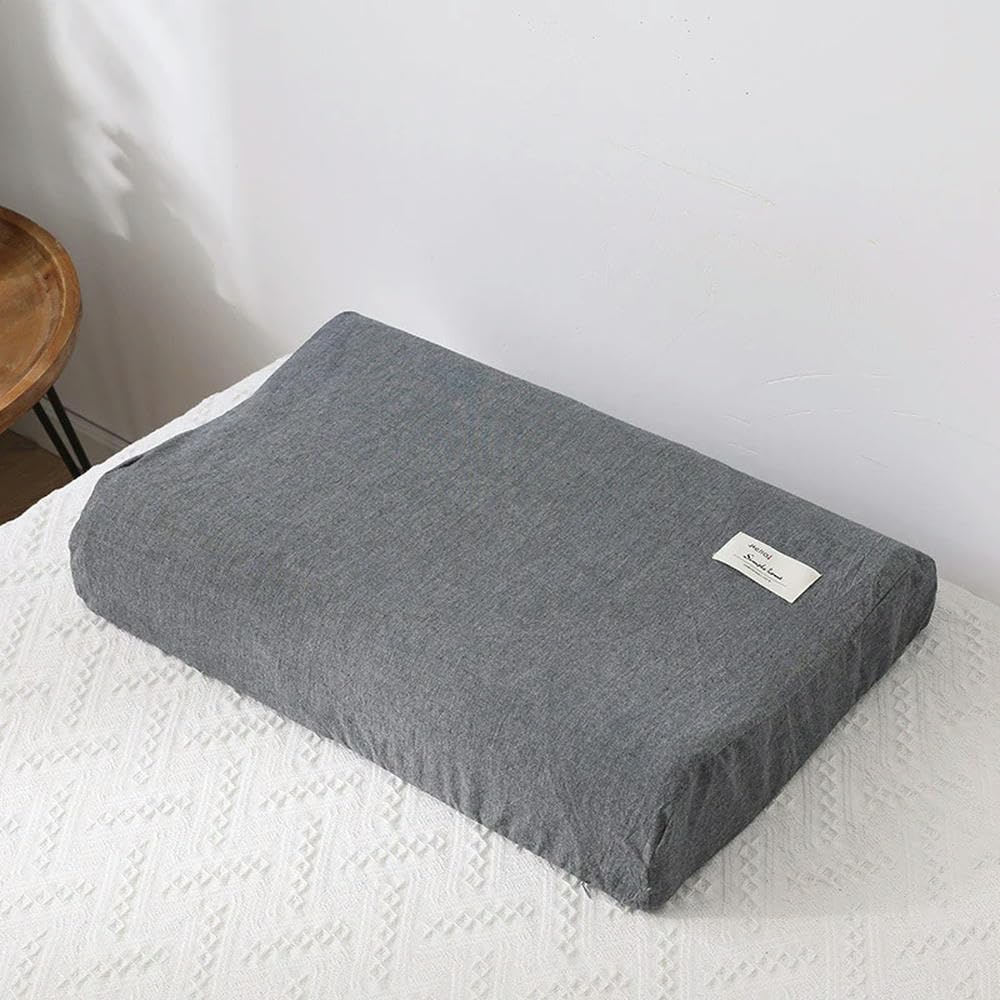 Dirkes 01 Cotton Latex Pillow Case Cover Soft Solid Color Plaid Sleeping Pillowcase For Memory Foam Pillow Latex Pillow Case 30X50/40X60cm