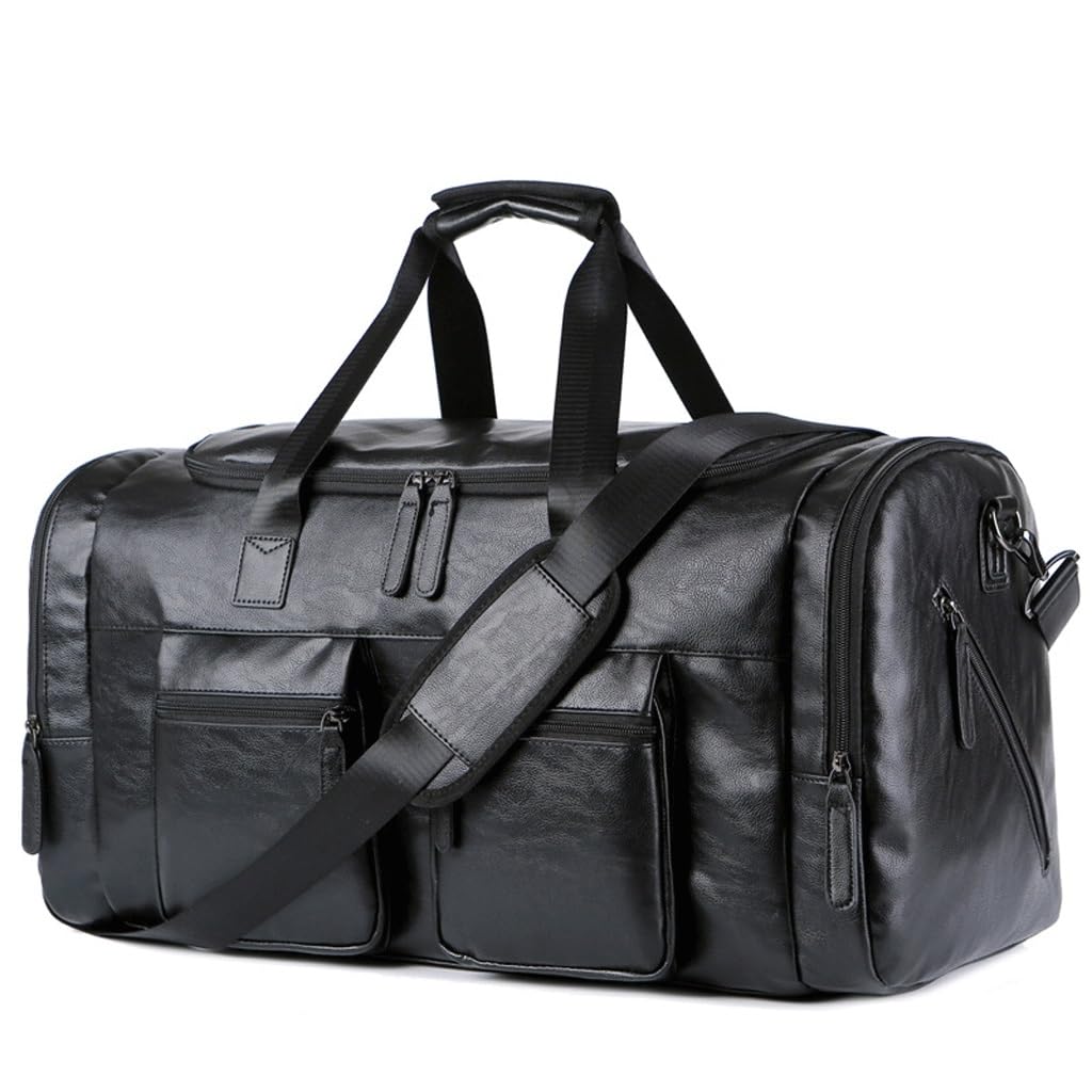 Sac d'affaires en cuir PU avec bandoulière et très grand volume utile