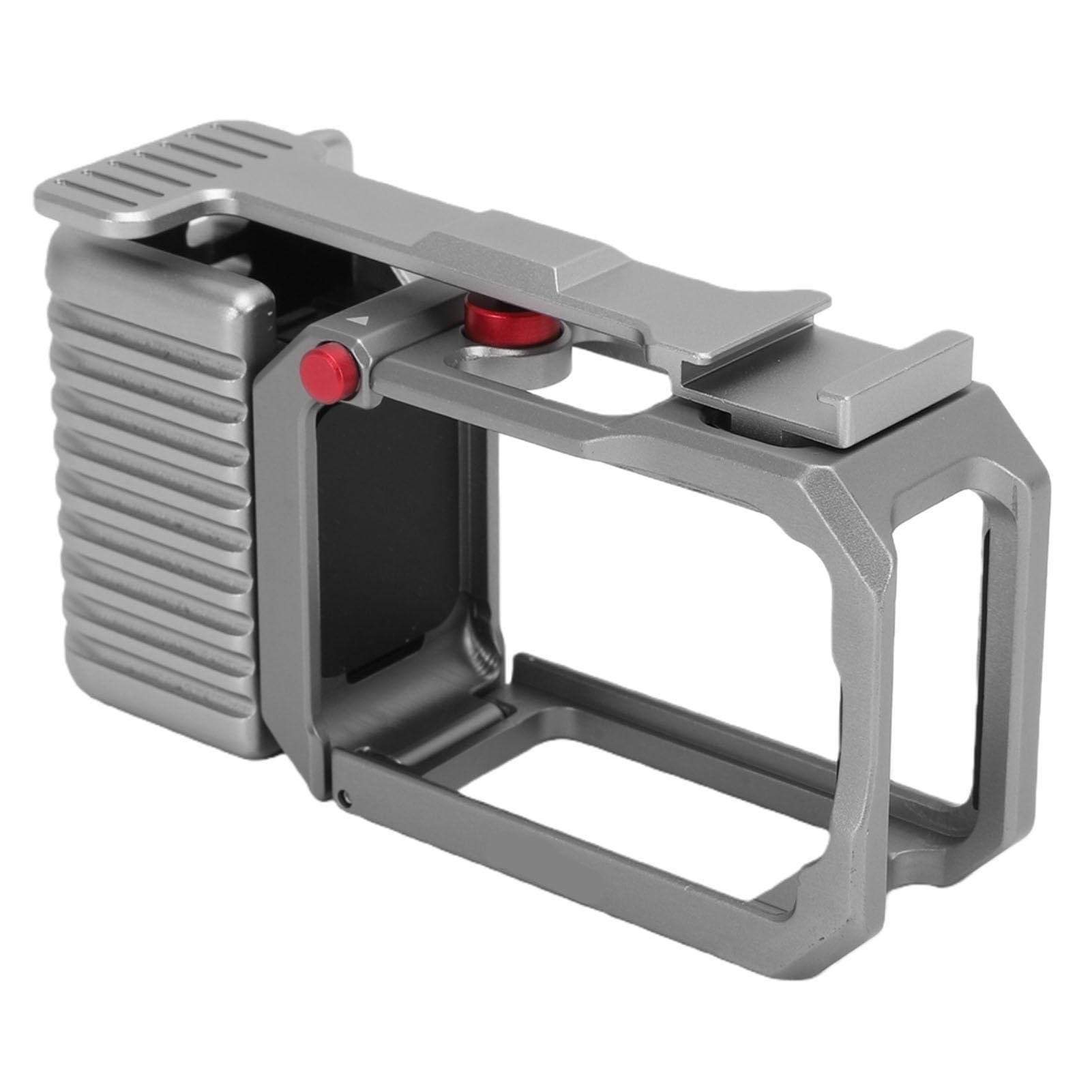 Kit Impugnatura per Action Camera con Sgancio Rapido Magnetico e Supporto per Slitta Fredda per Fotografia di Strada, Design Ergonomico Antiscivolo, Materiale ABS Resistente e Silicone