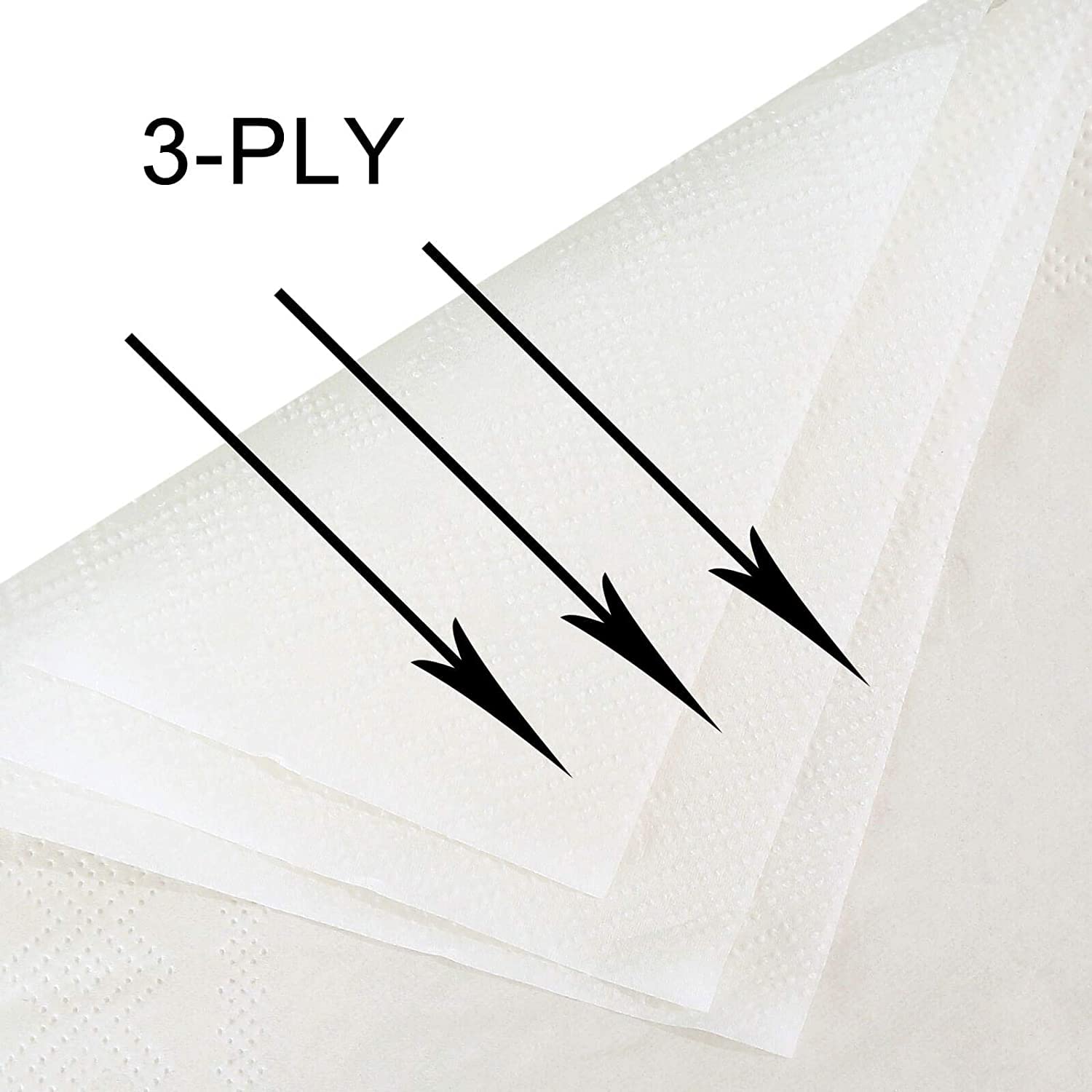 100 servilletas de cóctel de 3 capas de color blanco y dorado, servilletas de 12,7 x 12,7 cm, servilletas desechables de papel a rayas doradas, servilletas de postre de papel para bodas, baby shower