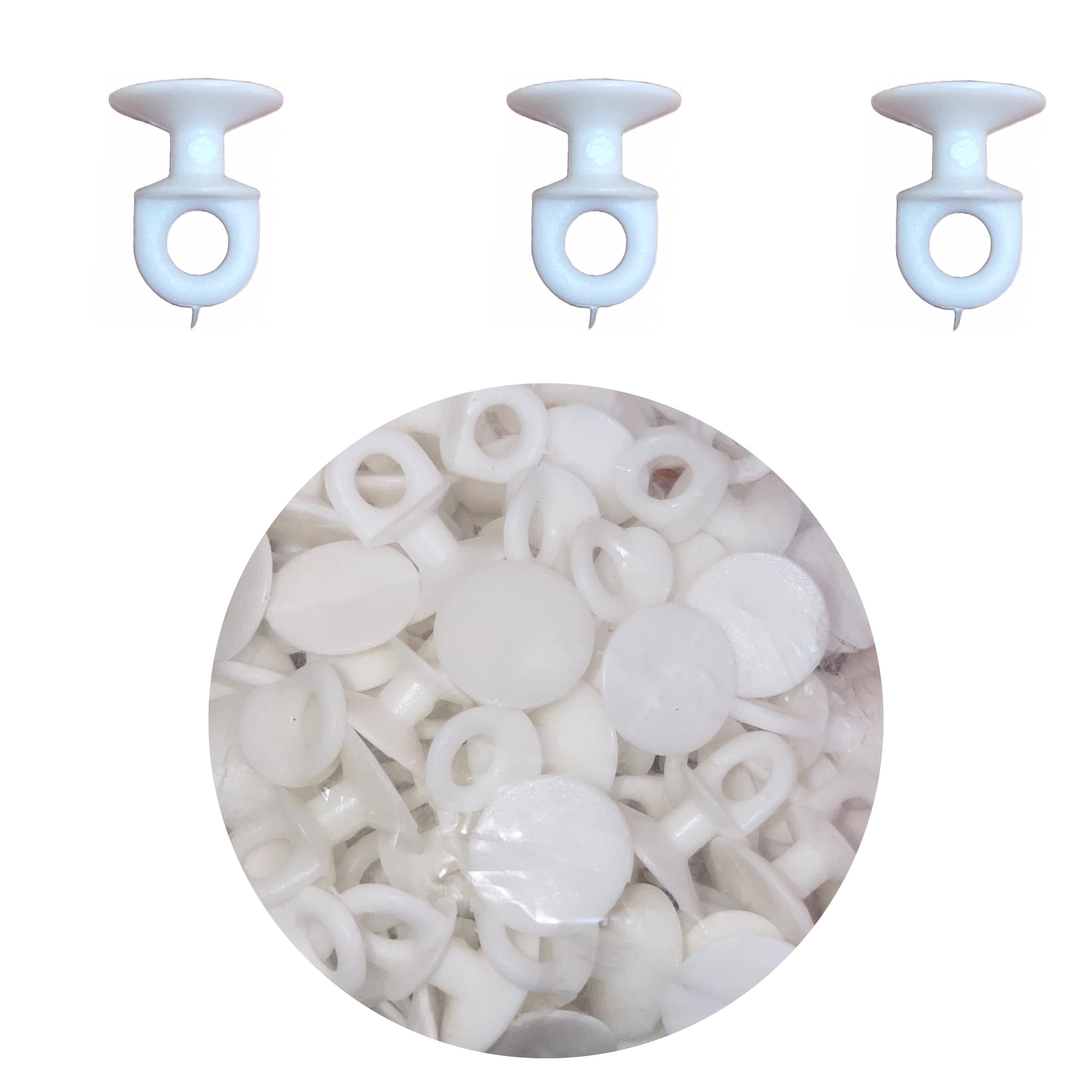 MEI Runners/Sliders for Curtain Tracks Channel - White Colour (100 Piece)-image-9