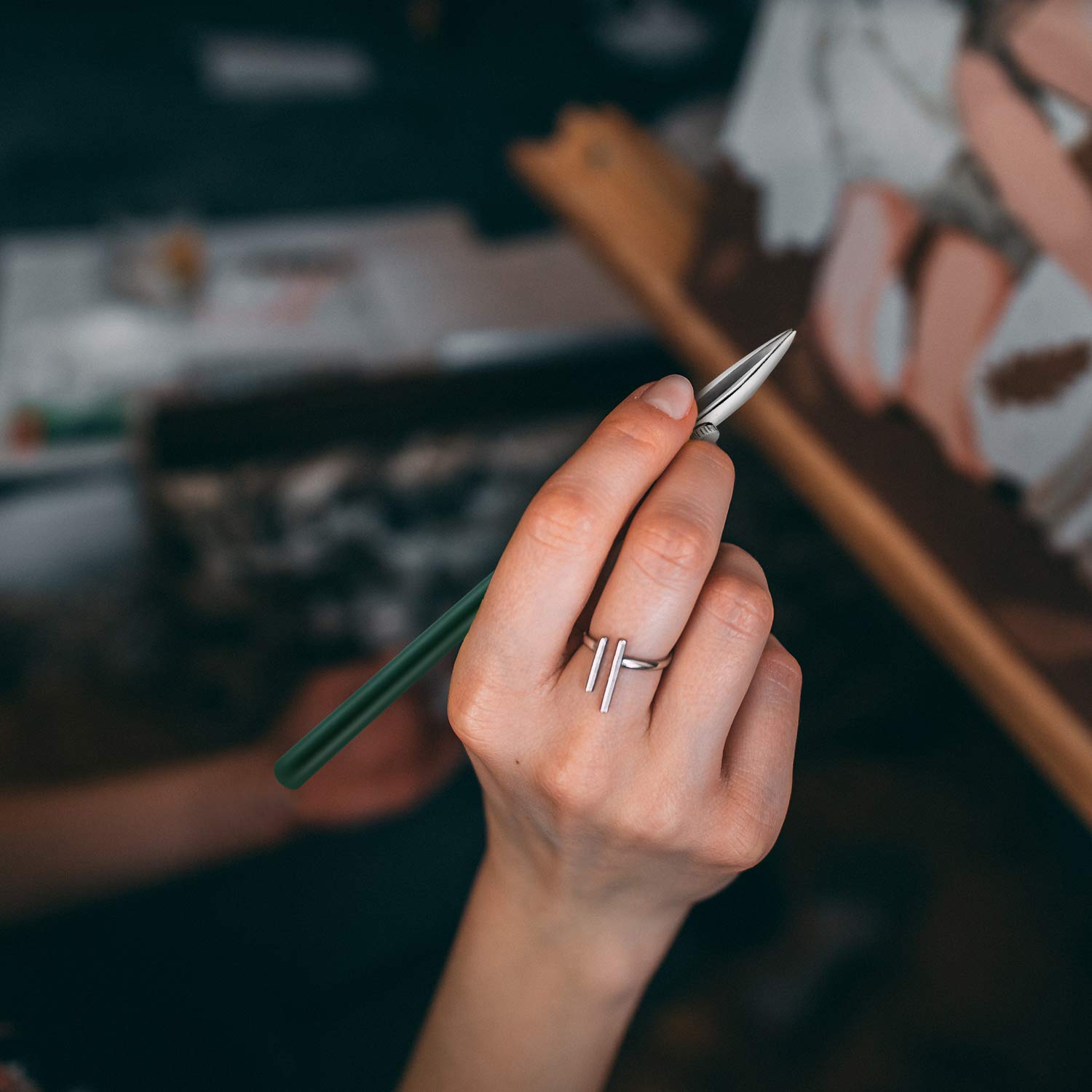 Outus Art Ruling Pen Set, Including Ruling Ink Masking Fluid Pen with 2 Pieces Glue Residue Eraser for Drawing Mounting Art Artists - Image 6