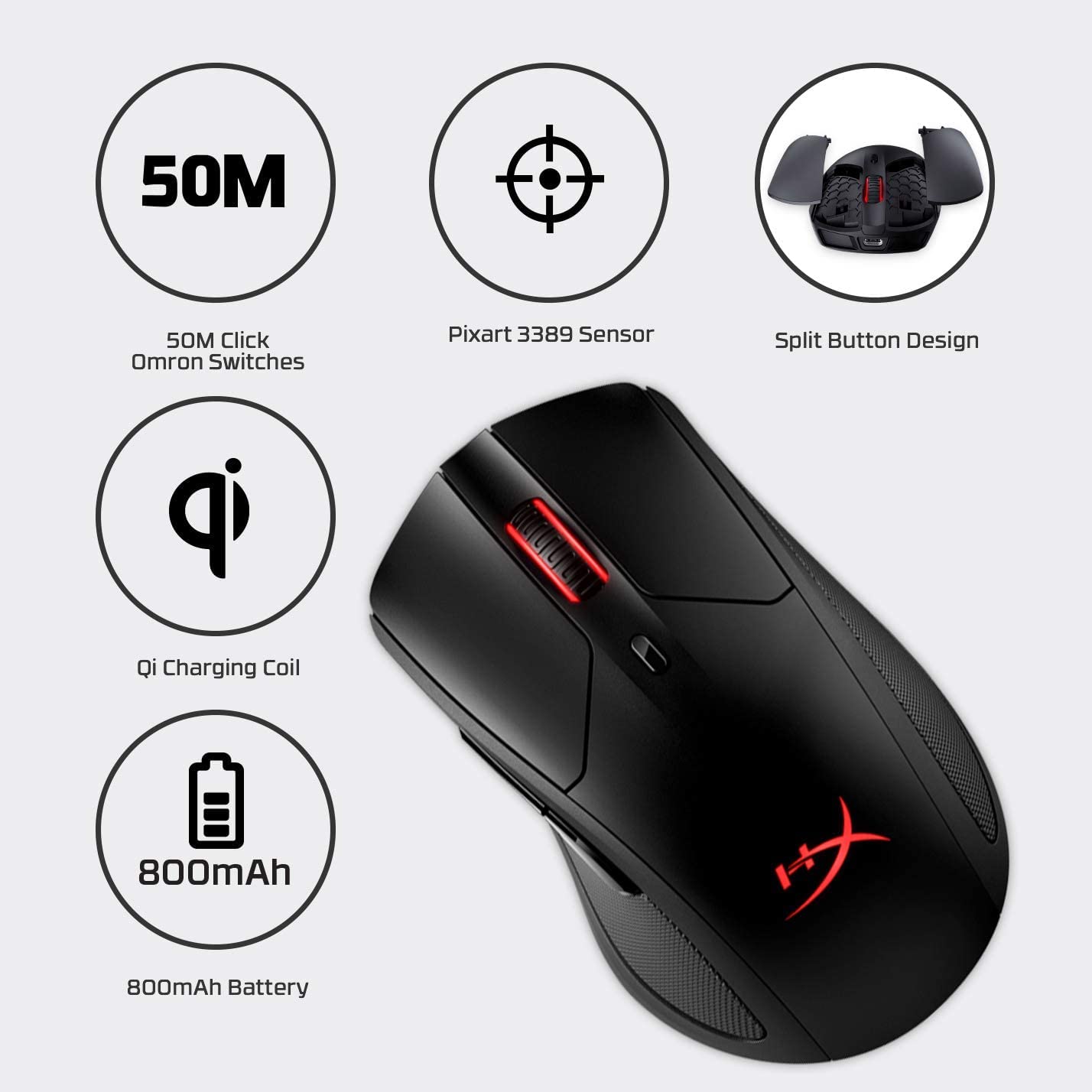HyperX Pulsefire Dart RGB ワイヤレスゲーミングマウス Pulsefire Dart - ワイヤレスゲーミングマウス | HyperX