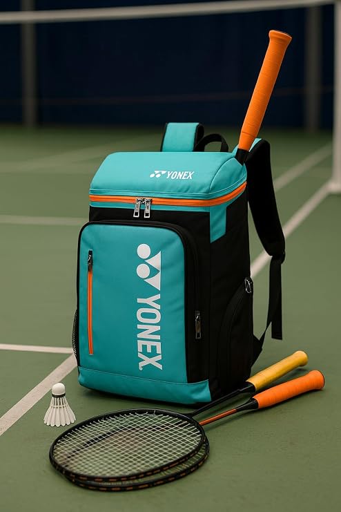 YONEX BA1408 Backpack, Quality Large Capacity Bag, Multi-Compartments for Tennis and Badminton, Sperate Shoe Compartment.