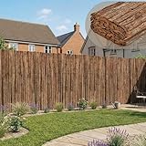 casa.pro Rindenmatte Zamora Balkon Sichtschutz 200 x 500 cm Gartenzaun strapazierfähig Rindenzaun Sichtschutzmatte Balkonverkleidung wetterfest