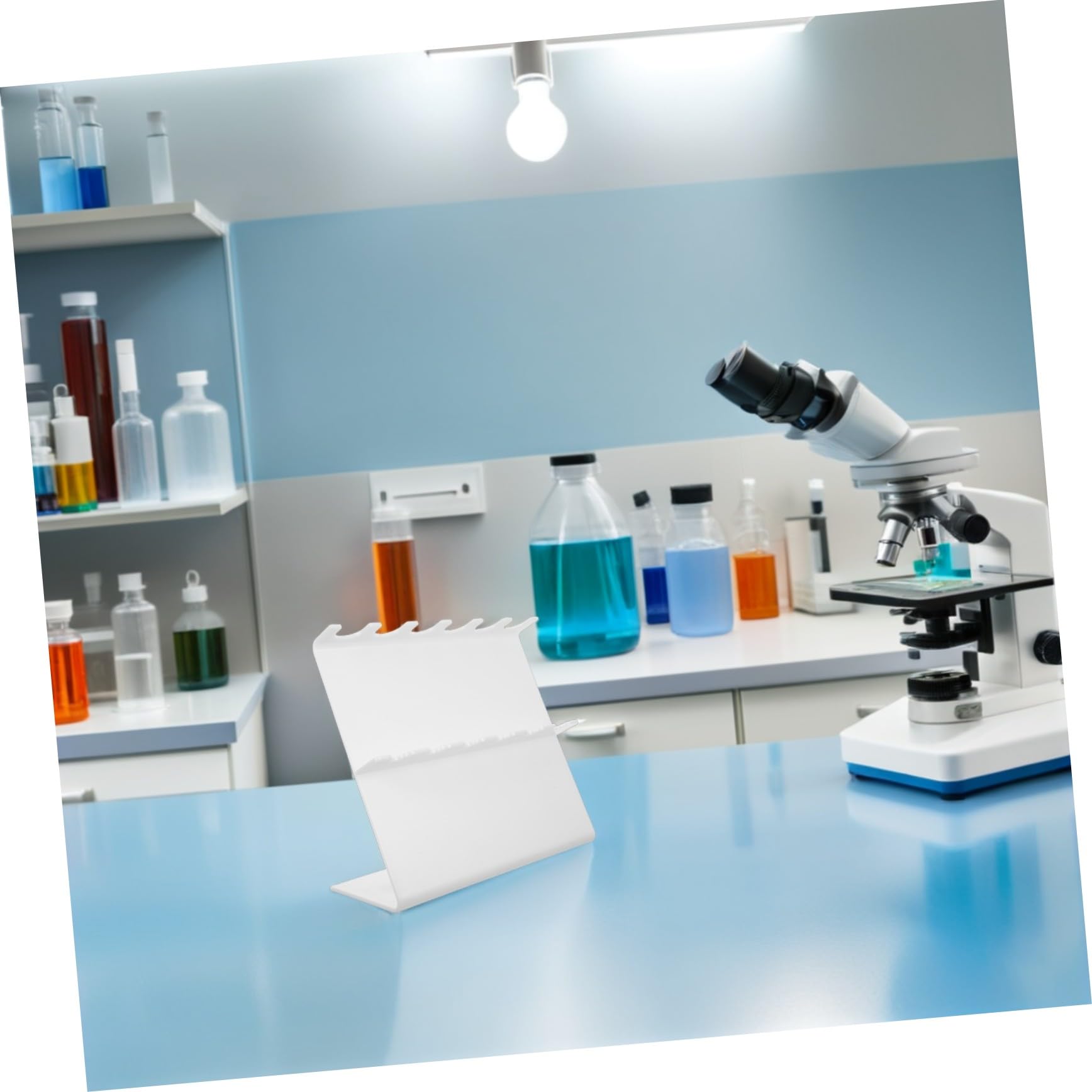 PRETYZOOM Porte-pipettes et Facile D'entretien pour Laboratoire en Plastique Blanc, Support de Z Stable pour Usage en Environnement de Laboratoire
