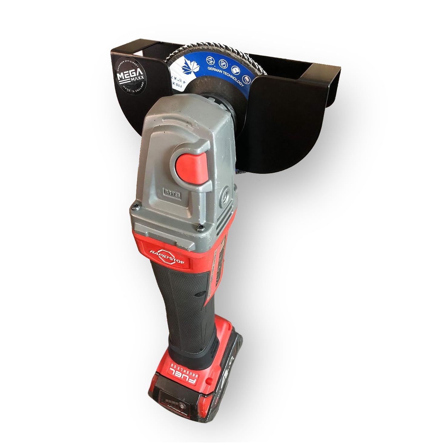 4 Inch Angle Grinder Storage Bracket Holder - Wall Mounted Hook Clip Tool Store with Grinder Disc Bracket for Workshop, Warehouse (Black)