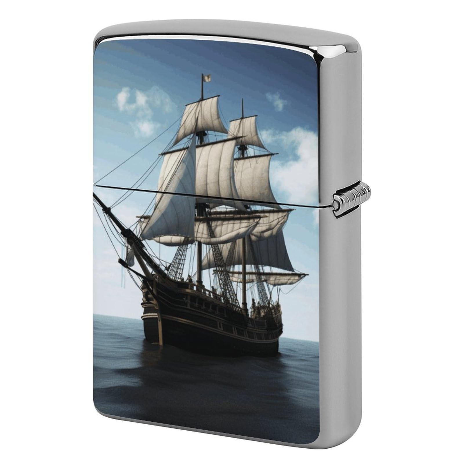 Old Sailing Ship Lighter Cover for Men, Personalized Lighter Case for Birthday Gift, Flip-Top Lighters Protective Cover, Portable Lighters Shell for Outdoor, Travel