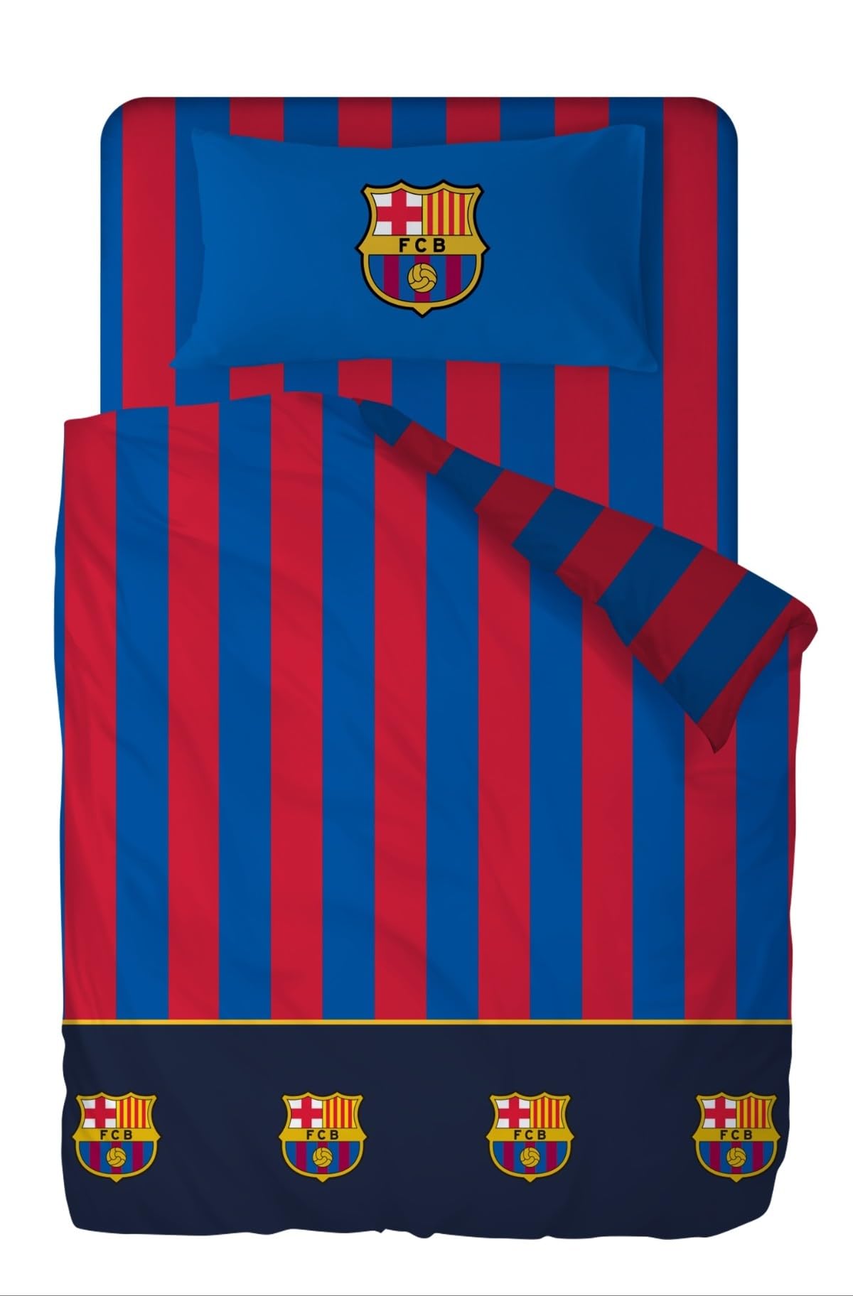DHESTIA HOME Juego de Sábanas F. C. Barcelona Cama 90 y Cama 105 Barça FCB202052 Color Único Talla Cama 90