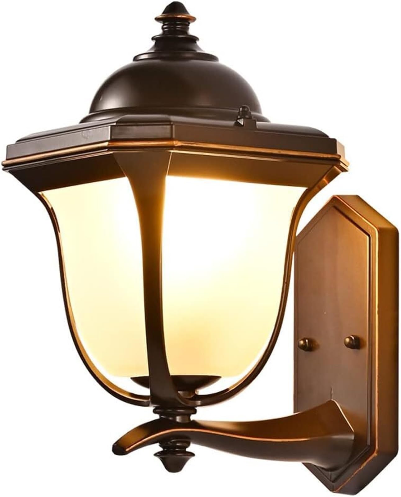 Applique Murale extérieure étanche Style rétro, Lampe Murale d'extérieur avec Abat-Jour en Verre pour Jardin, Porte d'entrée, terrasse, Garage
