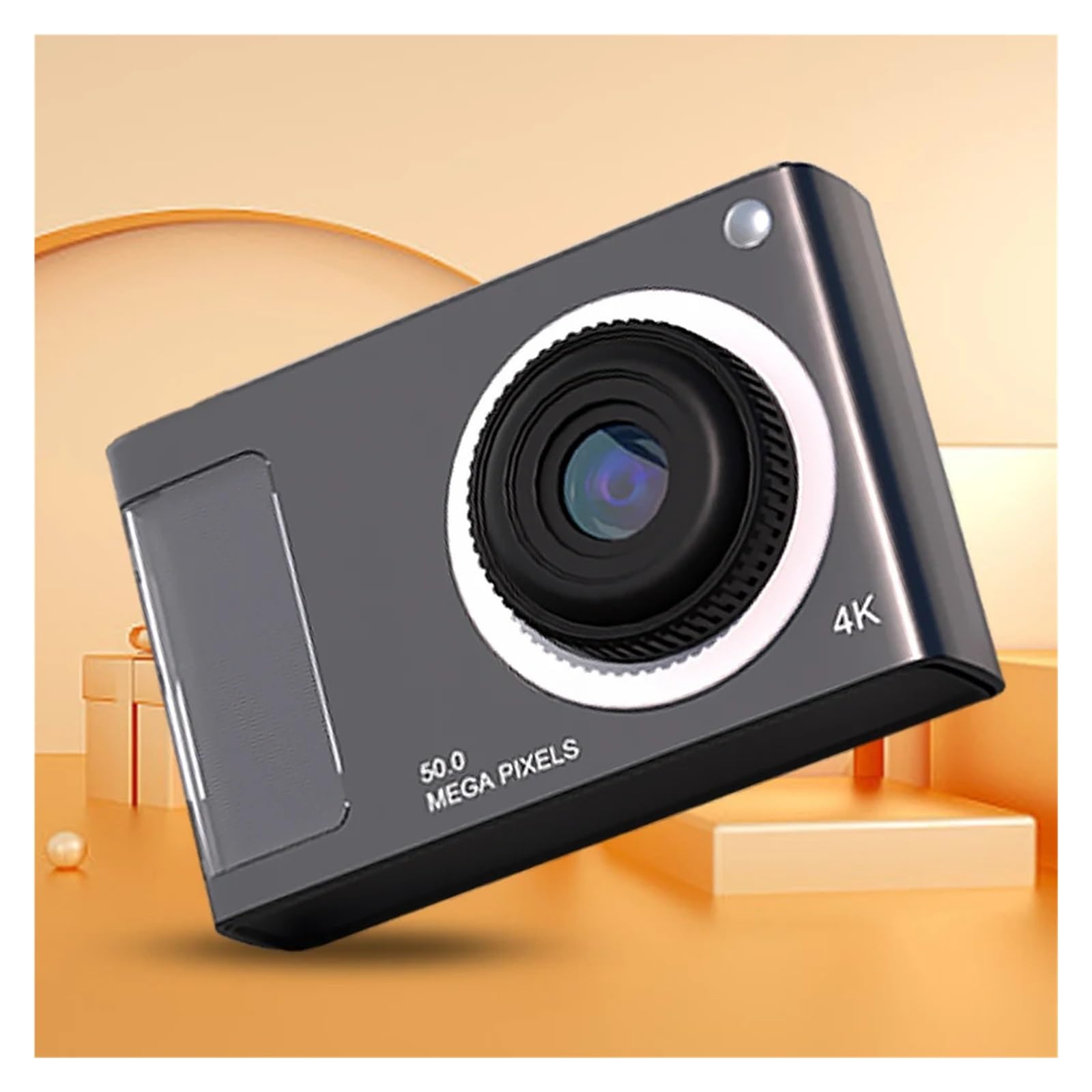 Piccola Fotocamera Compatta HD 1080P 48MP Zoom 4X Digitale Punta E Scatta Dual Lens Vlogging Camera Anti Shake Supporto Scheda Da 32 GB Cattura Facilmente Momenti Meravigliosi(Pink)