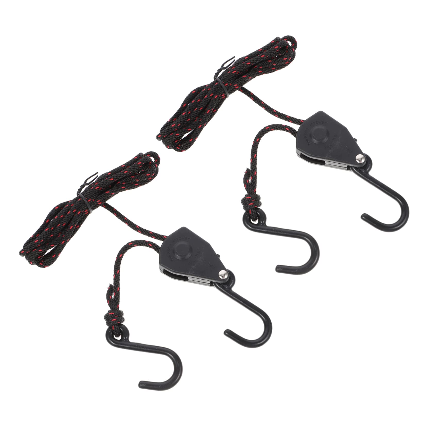 VICASKY 2Pcs Heavy Duty Adjustable Pulley Ratchet Straps for Kayak and Canoe Tie Down Rope Hangers with Capacity Secure Versatile for Camping and Boating