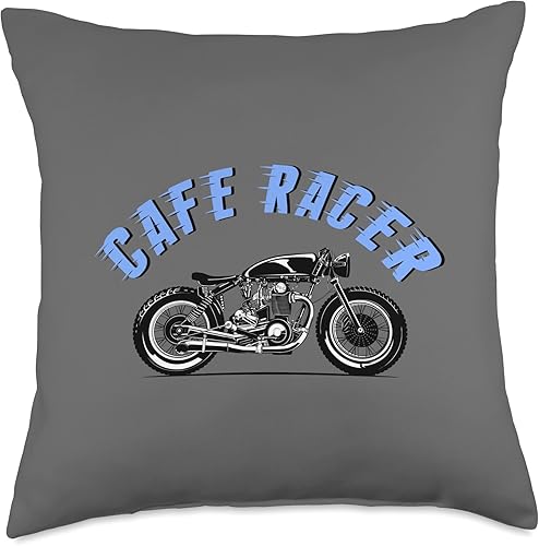American Cafe Racer Motorcycle Apparel and Merch Cafe Racer Biker Men Women Adult Teens Boys Girls Kids Youth Throw Pillow, 18x18, Multicolor