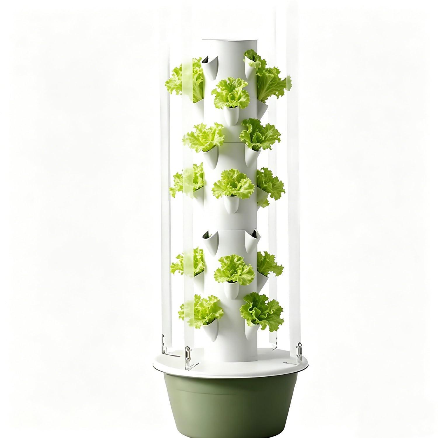 CelyToe Vertical Hydroponic Tower,20/28/36 Pods Tower Garden Growing System, With Led Grow Lights For Hydroponic Gardening Lovers Planting Flowers,Vegetables, Fruits 5layers