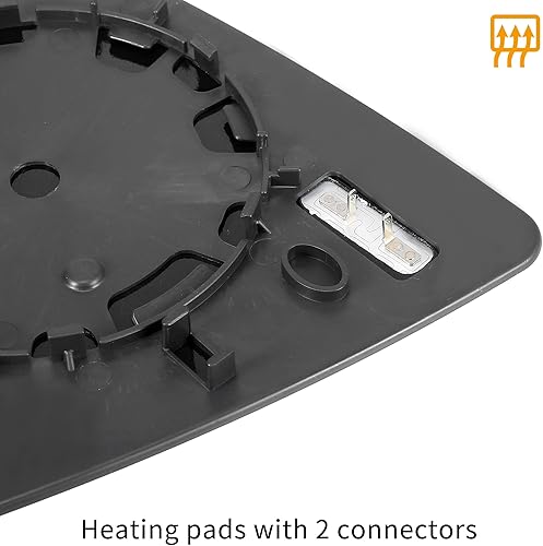 Miniatura 6 de X AUTOHAUX Espejo retrovisor de coche de repuesto con placa trasera calentada lado derecho del pasajero para BMW X5 X6, negro