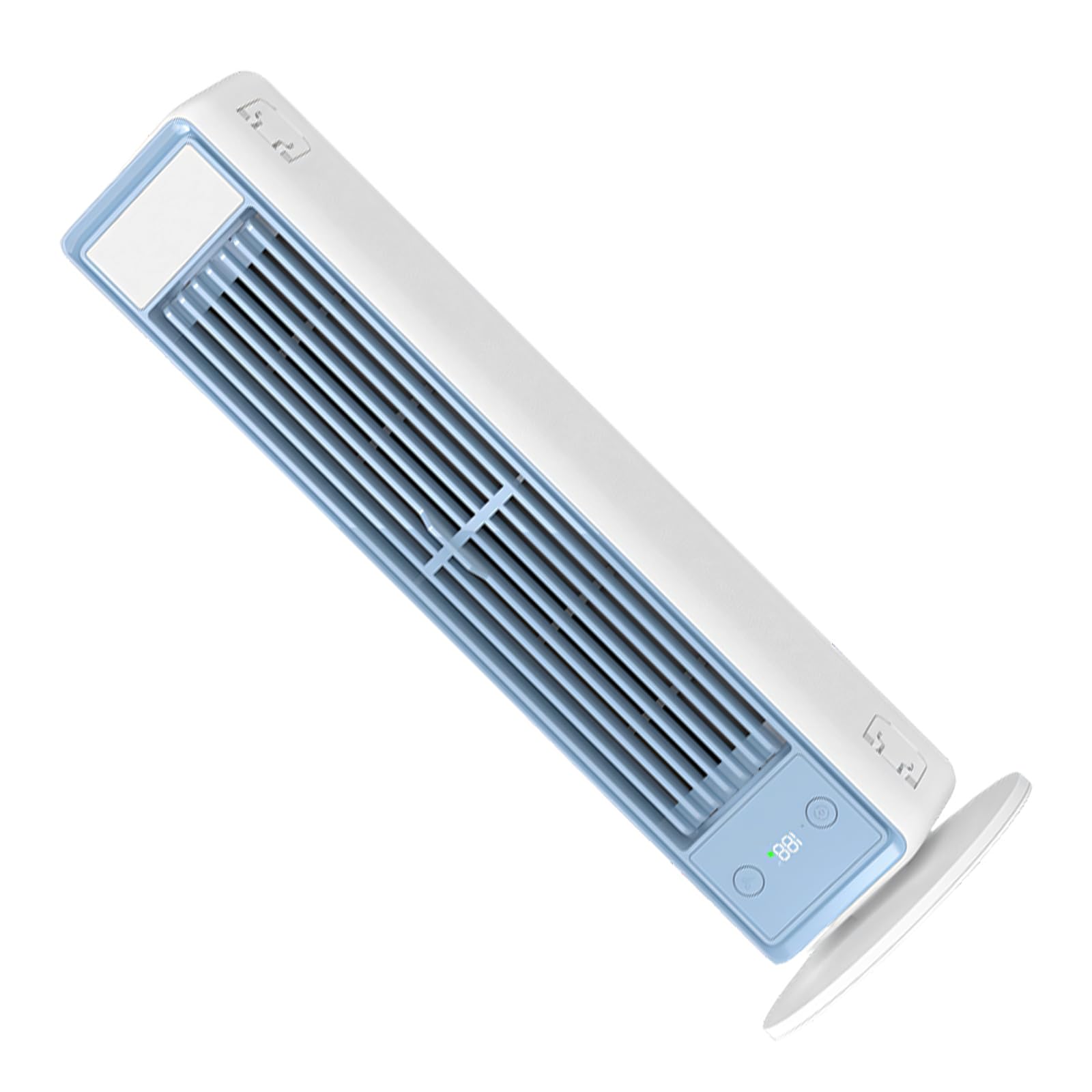 fexxkg Bladeless Tower Fan with USB Power 3600mAh Battery 5 Speed Setting for Offices Home Wall Mountable and Desktop Use