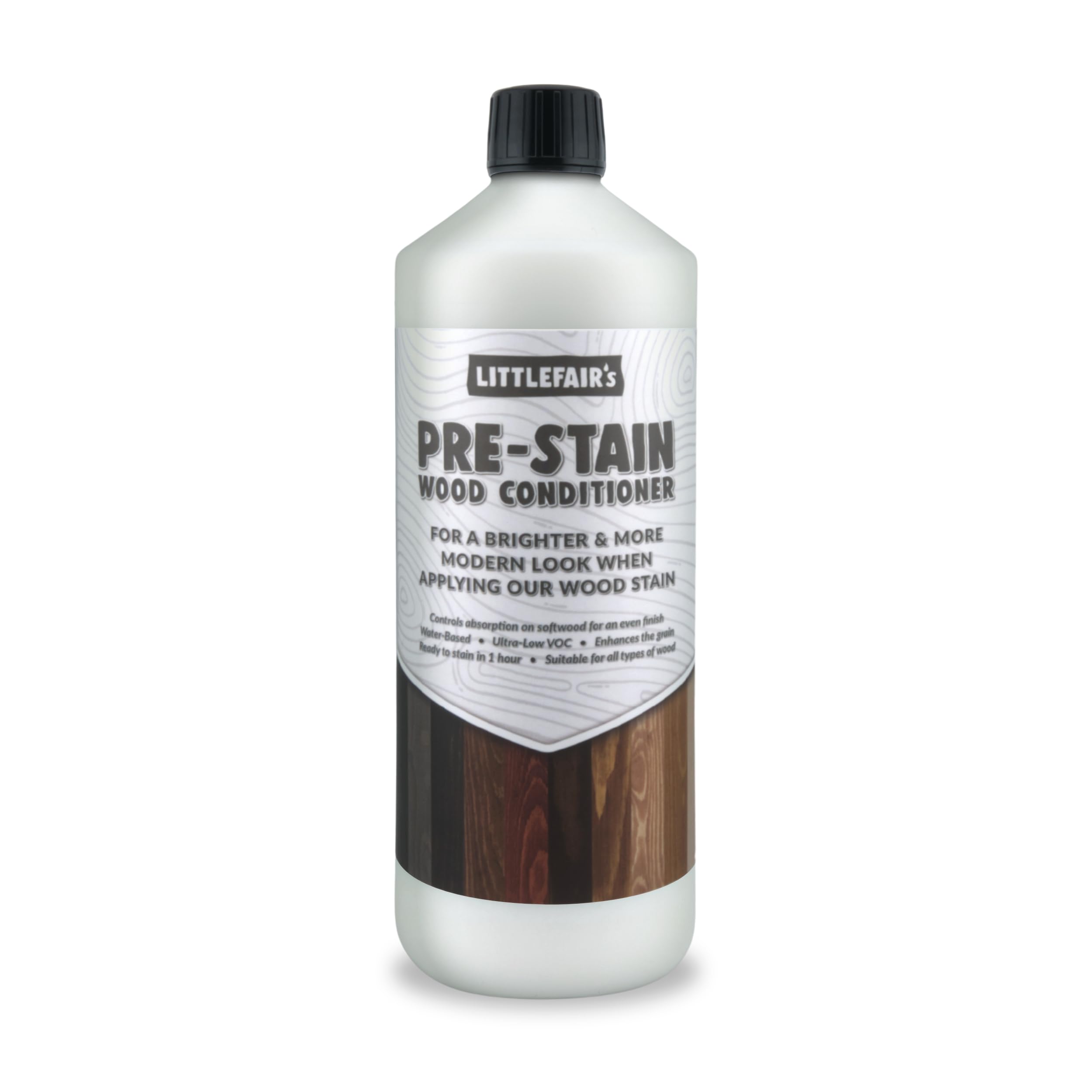 Littlefair's Pre-Stain Wood Conditioner - Water-Based - Low Odour and Non-Toxic - for Use Before Staining Wood (1ltr)