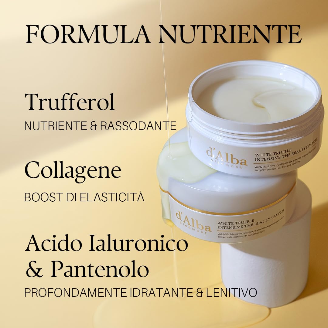 d'Alba Tartufo Bianco Intensive The Real Maschere per gli Occhi 60 Pezzi - Patch Idratanti Anti-Età