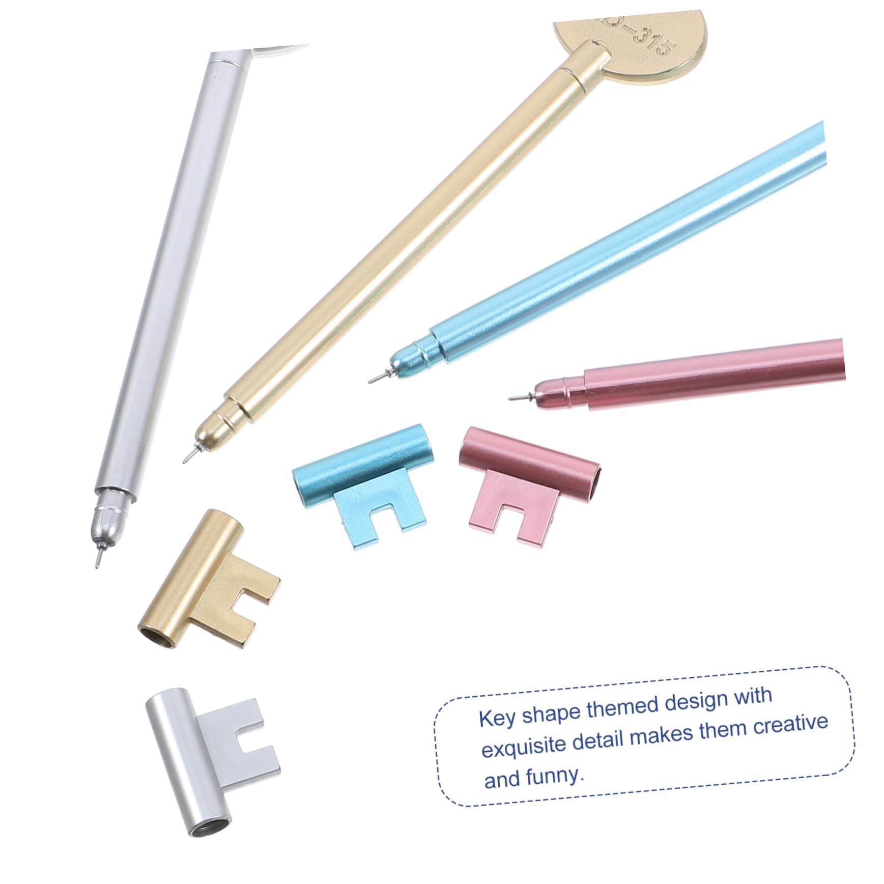 45 Pièces stylo gel mode Stylos gel colorés Set de s s originaux s amusants s encre noire s noir note clé élégant