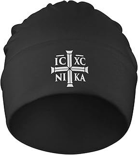 Christian Ic Xc Nika Eastern Orthodox Black Men Skull Caps Soft Beanie Sleep Hats Headwear for Men Women Hedging Hat