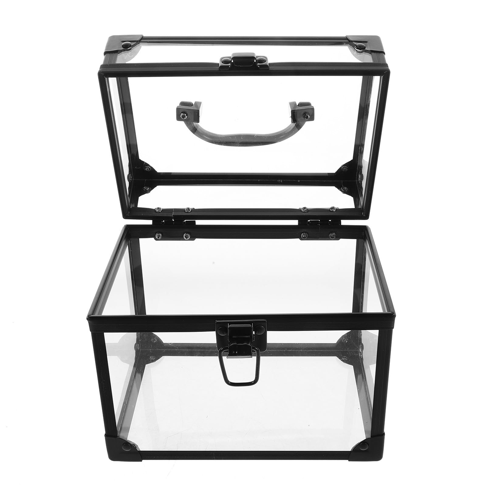 Angoily Estuche Transparente para Dvd y CD Dimensiones 17,5 X 12,5 X 15 CM, Caja de Almacenaje para Discos de Vinilo y Juegos, Soporte de Plástico para Uso en Hogar