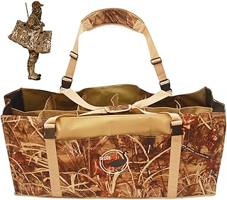 12 Slot Duck Decoy Bag - Padded & Adjustable Shoulder Strap – Water & Dirt Drain System – Slotted Decoy Bags to Protect Duck Decoys - DecoyPro