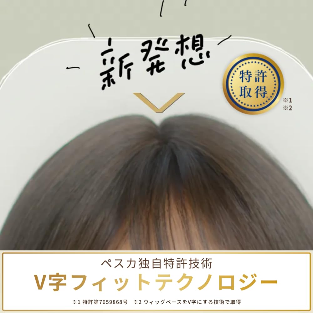 Amazon.co.jp: チャチャ エアリー 前髪ウィッグ、V字フィット