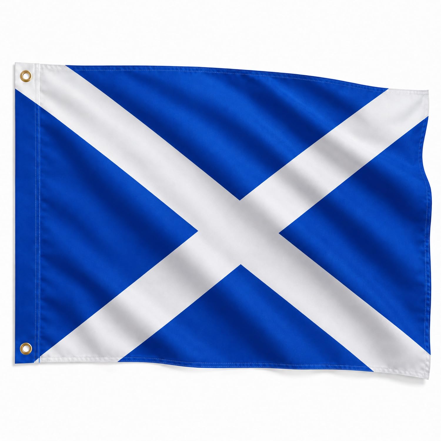 Scotland Flag 5ft x 3ft - Large Saltire St Andrew's Cross Flag with Brass Eyelets for World Cup 2026, Football, Six Nations Rugby & Burns Night - Weatherproof Polyester for Garden & Tartan Army