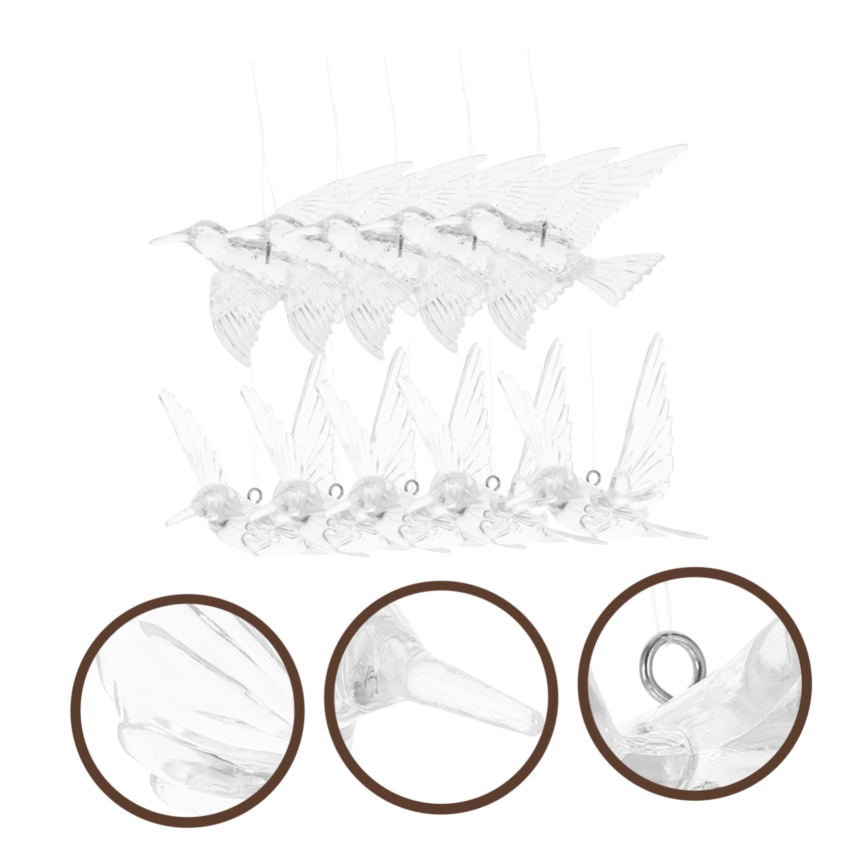 Gatuida 3 Sätze DIY Transparenter Vogel Kristall Hochzeit Deckenhänger Ornamente Zum Basteln Dekorationen Ornamente Für Weihnachtsbaum Hochzeitsdeko 10 Stück * 3