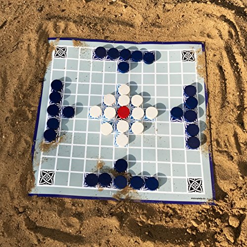 Spieltz 52290: Hnefatafl - das Wikingerspiel. Outdoor-Spiel für Strand und Garten. Spielplan (LKW-Plane) und Verpackung… – Bild 2