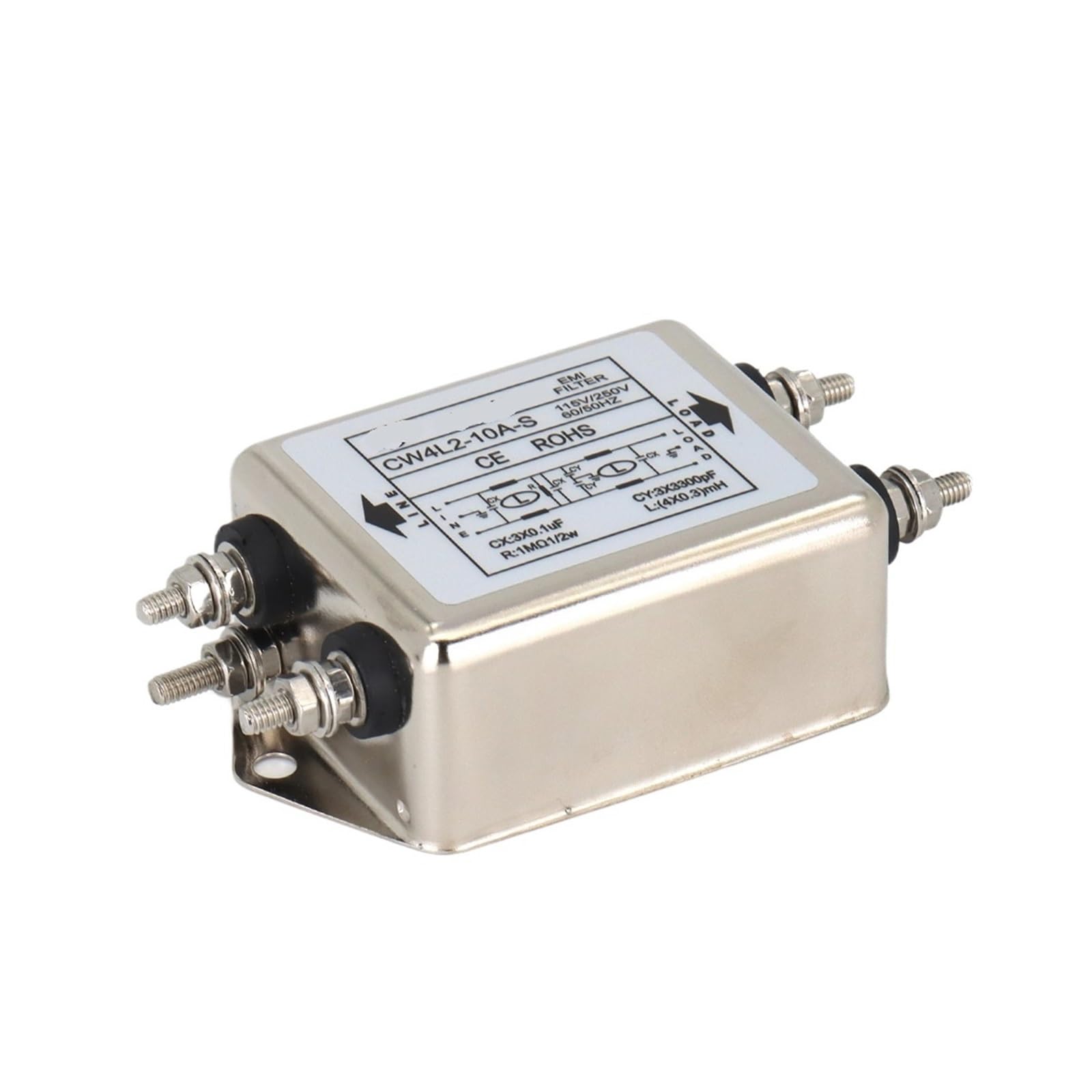 MBPAIHOP Power Filter CW4L2-10A-T/S CW4L2-20A-T/S Single Phase AC 115V / 250V 20A 50/60HZ(CW4L2-T,20A)