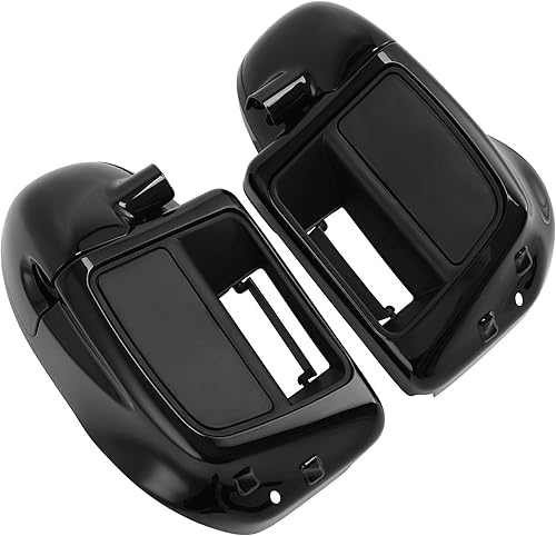 Green-L Carenado de pierna ventilada inferior negro vívido con caja de altavoces de 6.5 pulgadas, apto para Harley Touring Road King Street Glide