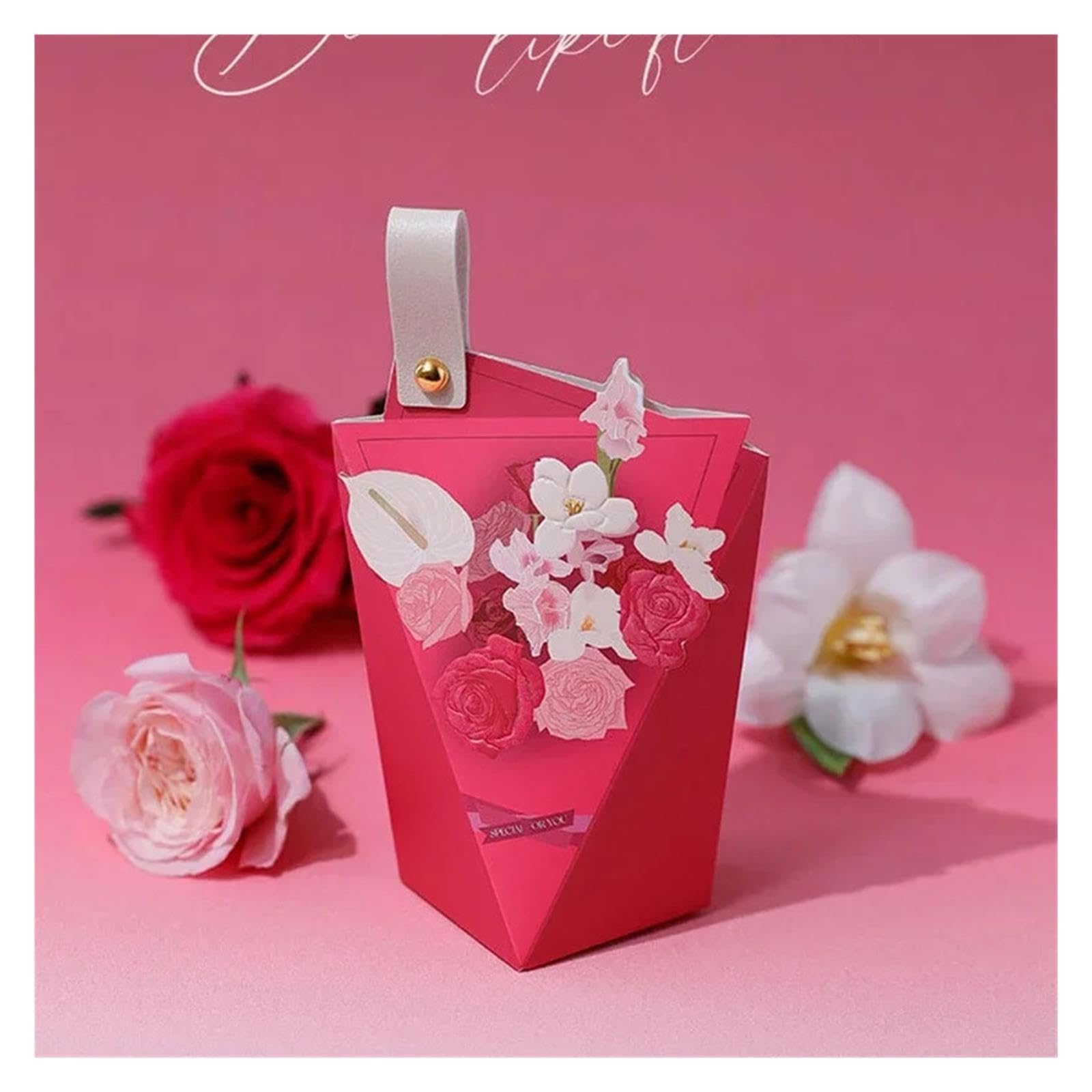 10/30/50pcs boîtes à bonbons de mariage avec poignée en cuir