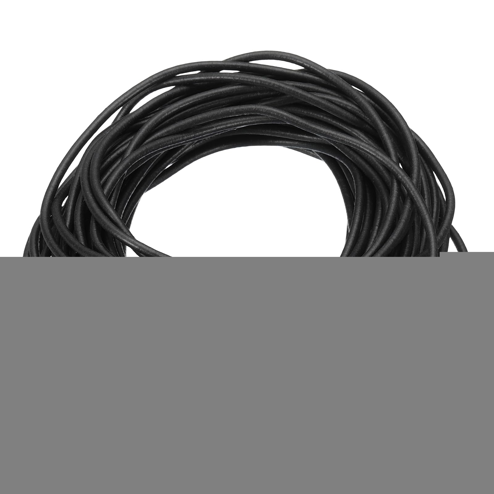 PATIKIL Silicone Foam Seal Strip 1.8mm Dia 7.5 M(24.6 Ft) Long, Round High Density Solid Sponge Rubber Weather Seal Strip for DIY Warehouse Concrete Joints Wall Cracks, Black