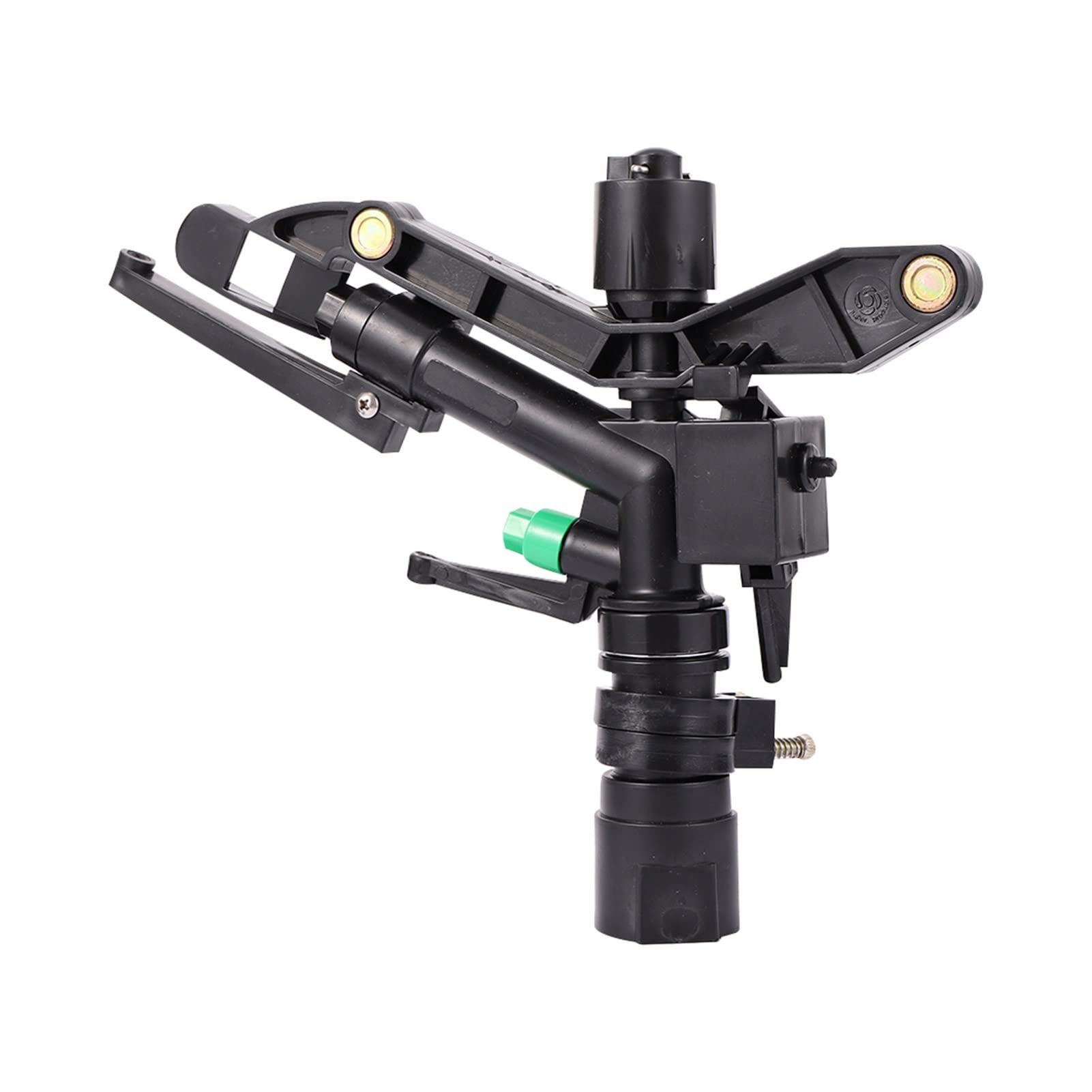 Garten Rasen Sprinkler Bewässerungssystem 2.5 cm Innengewinde Kunststoff 360° Lange Wippregner Drehwippe Sprühen mit Halterung Gartenbedarf Sprühen