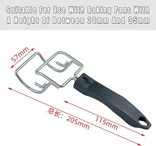 Miniatura 4 de Extractor de bandeja de horno tostador de convección para freidora de aire, extractor de parrillas, mango de bandeja de horno con clip para