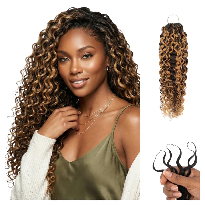 100% Unprocessed Remy Human Hair Feather Crochet Extensions for Women – Reusable, Invisible Knotless Feather Hair - Brumese - Brown Auburn
