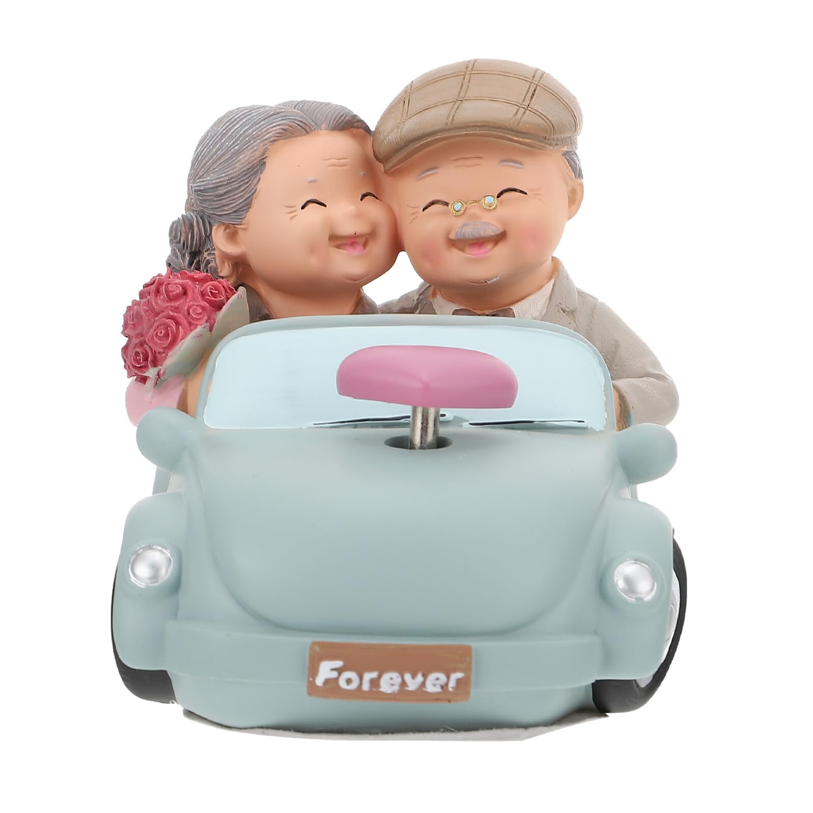 NUOBESTY Ehepaar Figur aus Harz Älteres Paar Dekoration Tischornament Valentinstag Hochzeitstag Geschenk