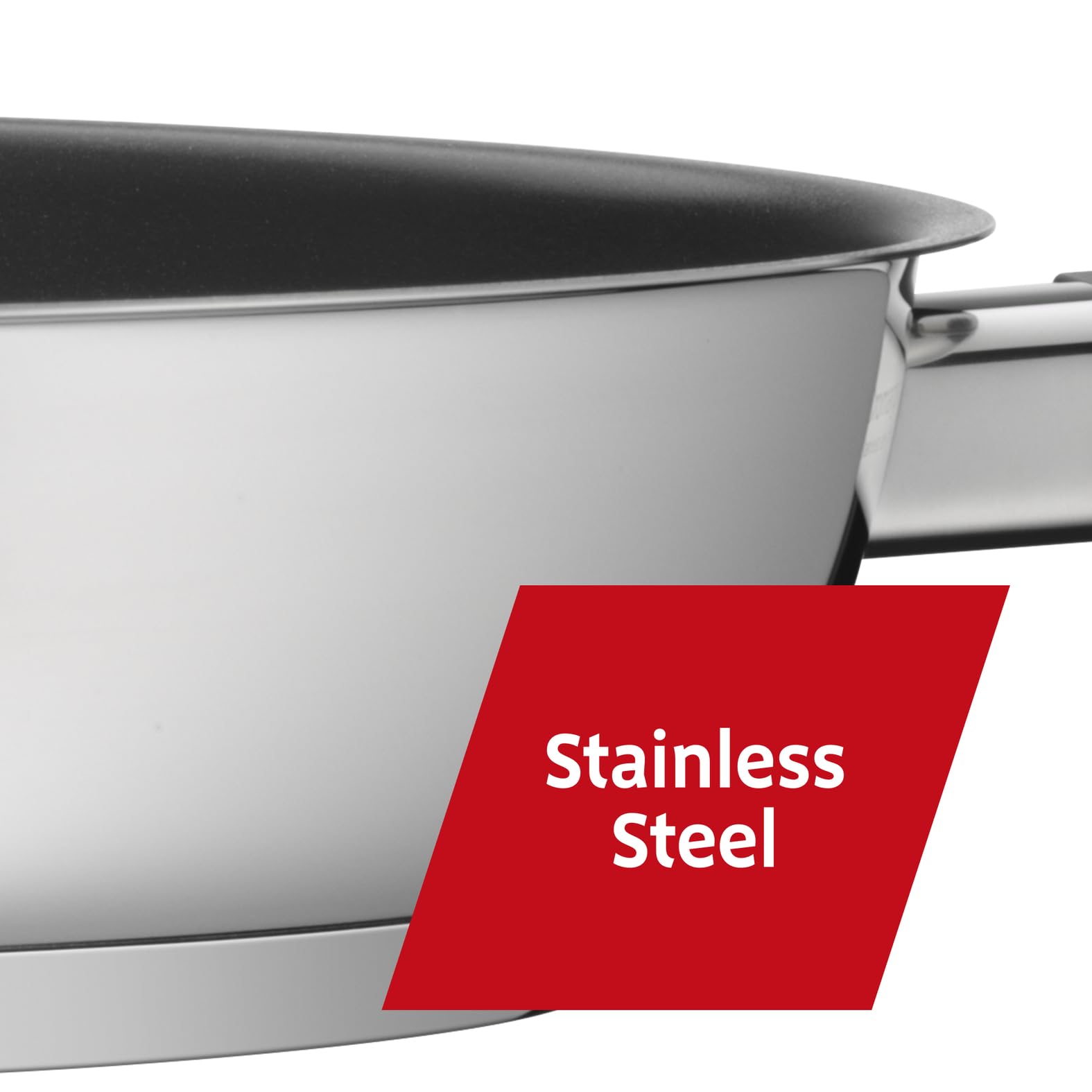 Silit Domus braadpan, inductie, 24 cm hoog, roestvrij staal, kunststof handgreep, voor zacht braden