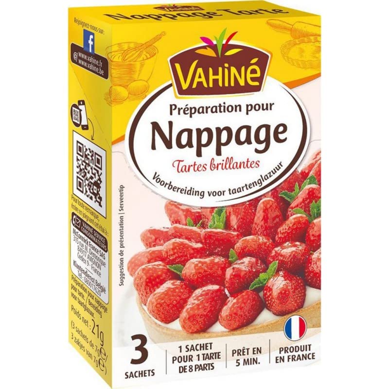 Vahiné Préparation pour Nappage Tartes Brillantes par 3 Sachets de 7g (lot de 5 soit 15 sachet