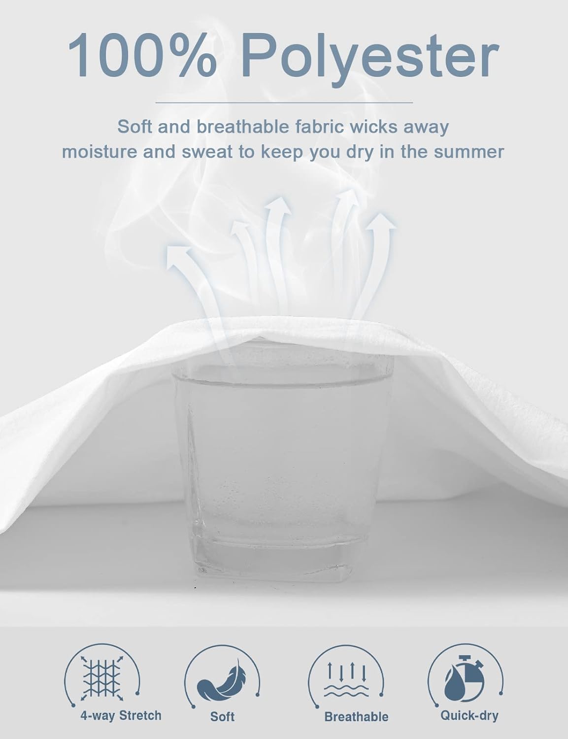 Rdruko Men's Collarless Golf Shirts Henley Dry Fit Athletic Lightweight Performance Casual Blade Polo T Shirts Short Sleeve, White, S - Image 4